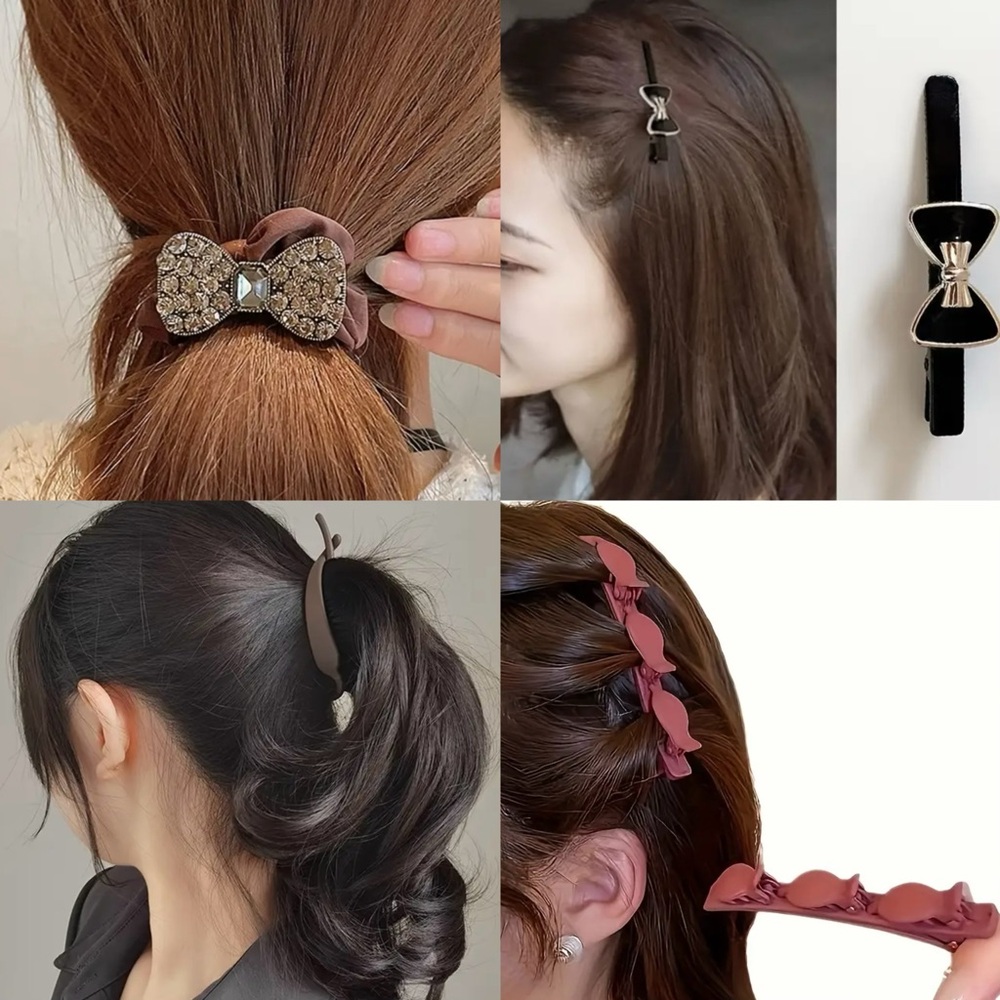 Elegant Hair Clip Set - 6 pcs